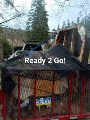 Cree's trailer packed and ready to haul away debris — 'Ready 2 Go!'